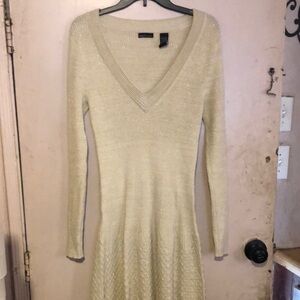 Moda Beige Sweater Dress